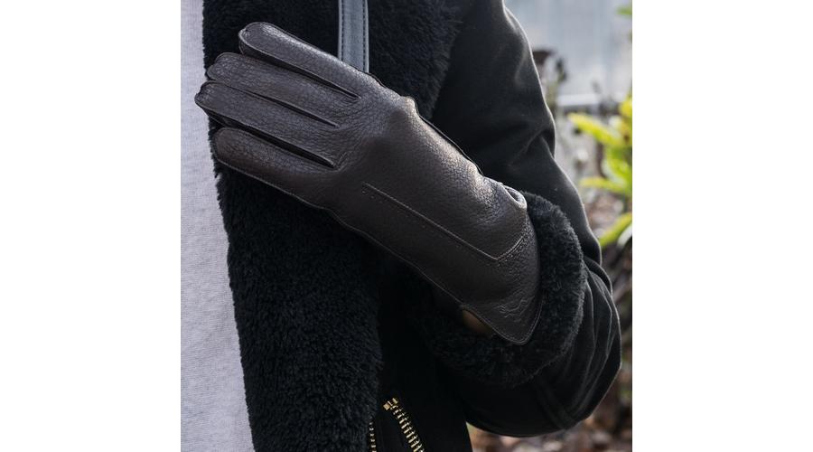 Women's deerskin leather wool lined gloves Wool lined